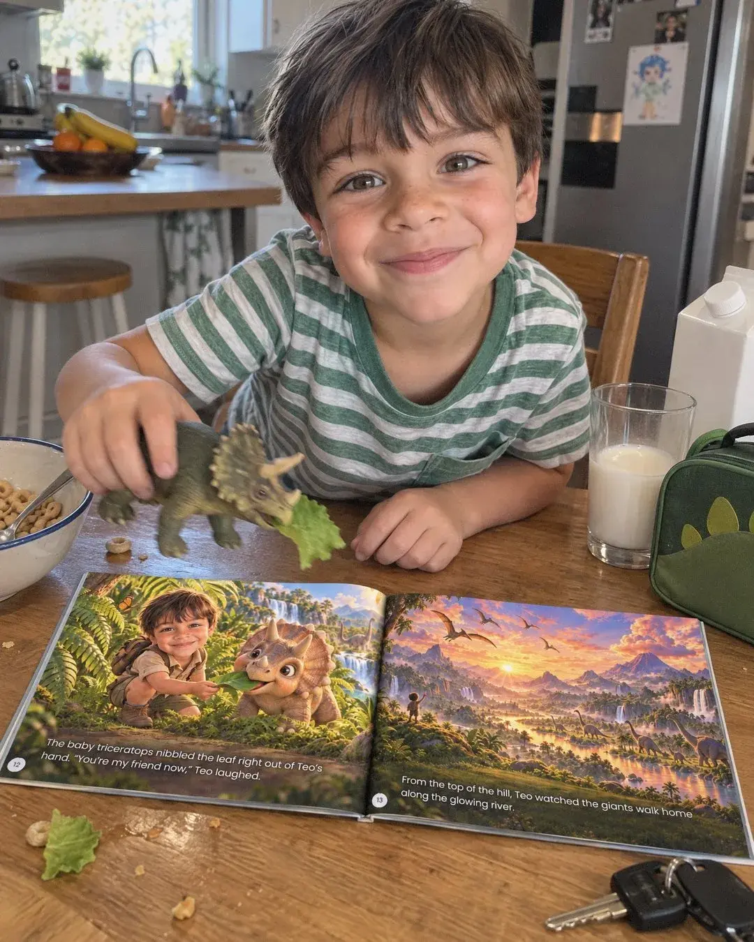 Teo, 5 — Dinosaurussen