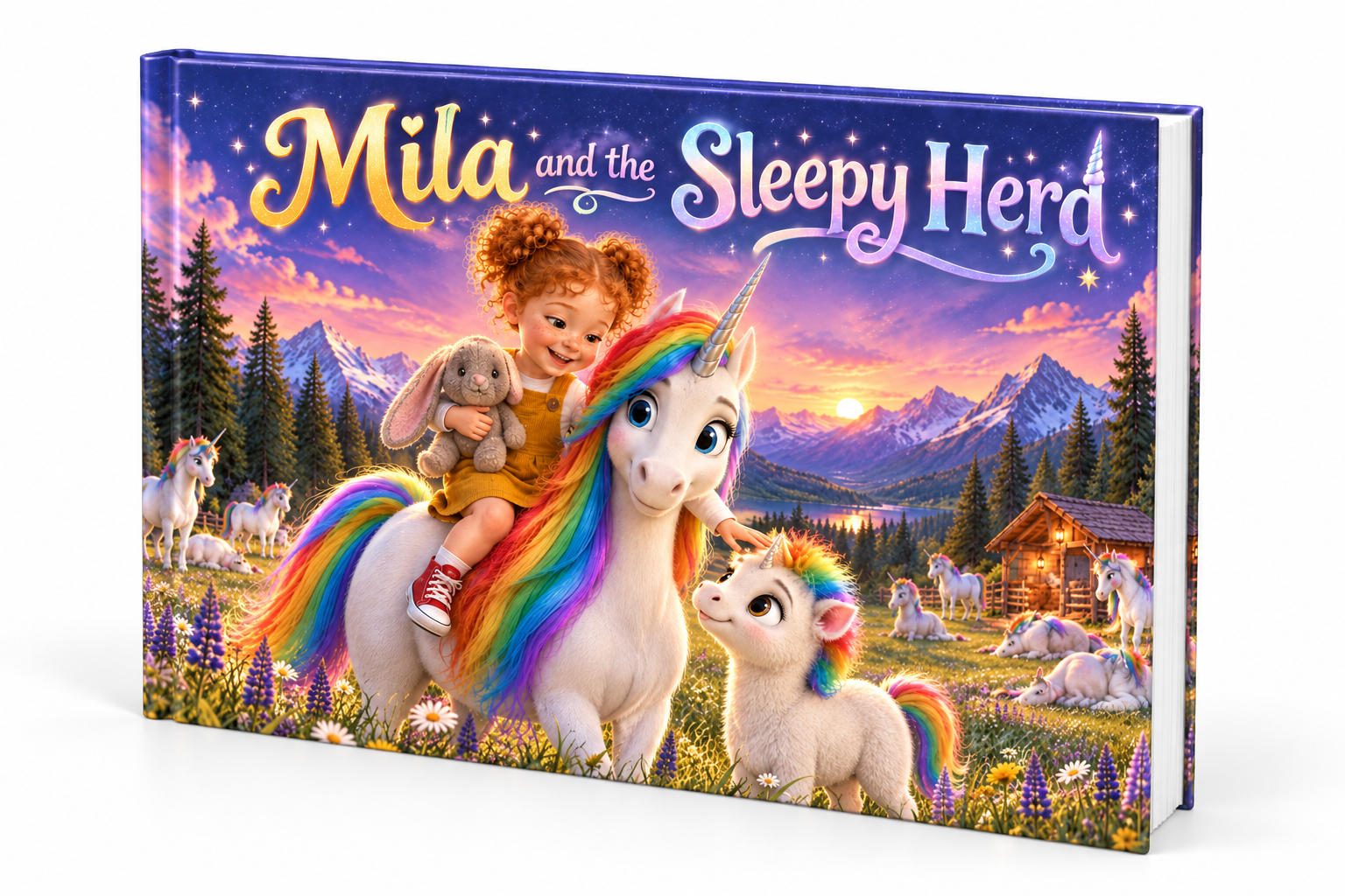 The printed hardcover of “Mila and the Sleepy Herd”
