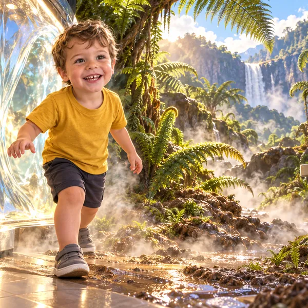 The hatchery opens onto a prehistoric valley